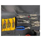 Assorted Hand Tool Collection with Ratcheting Wrench and Pliers