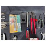 Assorted Hand Tool Collection with Ratcheting Wrench and Pliers