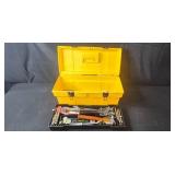 Yellow Toolbox with Assorted Hand Tools