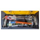 Yellow Toolbox with Assorted Hand Tools