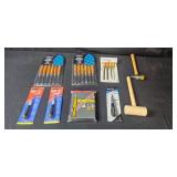 Collection of Carving and Woodworking Tools with Mallet