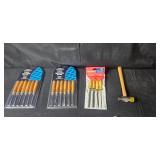 Collection of Carving and Woodworking Tools with Mallet