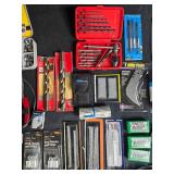 Comprehensive Tool Collection Including Drill Bits, Stainless Steel Washers, and Razor Blades
