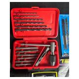 Comprehensive Tool Collection Including Drill Bits, Stainless Steel Washers, and Razor Blades