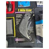 Comprehensive Tool Collection Including Drill Bits, Stainless Steel Washers, and Razor Blades