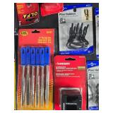 Assorted Hand Tools and Accessories Set including Drill Bits, Screwdrivers, and More