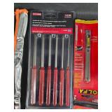 Assorted Hand Tools and Accessories Set including Drill Bits, Screwdrivers, and More