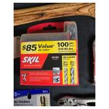 Assorted Hand Tools and Accessories Set including Drill Bits, Screwdrivers, and More