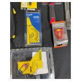 Assorted Hand Tools and Accessories in Storage Bin