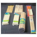 Collection of Basswood and Wooden Sticks Assorted Sizes ?