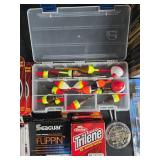 Comprehensive Fishing Gear Lot with Line, Reels, Knives, and Accessories