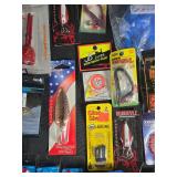 Collection of Fishing Lures, Hooks, and Accessories