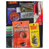 Collection of Fishing Lures, Hooks, and Accessories