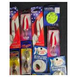 Collection of Fishing Lures, Hooks, and Accessories