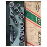 Mixed Lot of Hand Tools Including Wrench, Pliers, and Socket Set