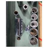 Mixed Lot of Hand Tools Including Wrench, Pliers, and Socket Set