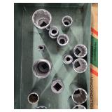 Mixed Lot of Hand Tools Including Wrench, Pliers, and Socket Set