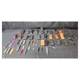 Large Lot of Multi-Purpose Pocket Knives and Knife Sheaths