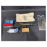 Ridgid Pneumatic Grinder Set with Klein Tools Bag and Accessories