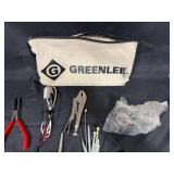 Large Assortment of Electrical Tools and Accessories with Greenlee Pouch