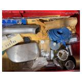 Lumidor Red Metal Toolbox with Assorted Hand Tools