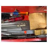 Lumidor Red Metal Toolbox with Assorted Hand Tools