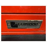 Lumidor Red Metal Toolbox with Assorted Hand Tools