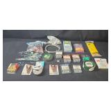 Assorted Hardware and Fasteners Set with Hooks, Rivets, and Cable