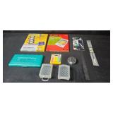 Office and Art Supplies Lot with Sketch Set and Laminating Sheets