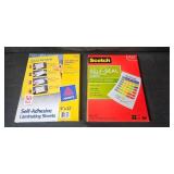 Office and Art Supplies Lot with Sketch Set and Laminating Sheets