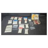 Lot of Correction Tape, Tweezers w/ Stands and Various Plastic Bags