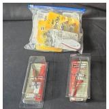Lot of Correction Tape, Tweezers w/ Stands and Various Plastic Bags