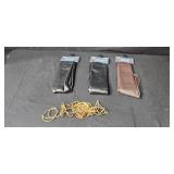 Lot of Leather Remnants and Skil Auto Sharpener