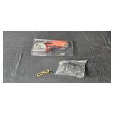 Lot of Leather Remnants and Skil Auto Sharpener