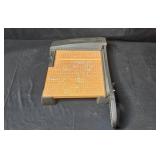 Lot of Office and Home Items: Guillotine Paper Cutter, Utility Box, Fish Hook Wall Hangers, Wiring Kit