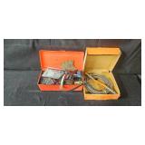 Lot of Office and Home Items: Guillotine Paper Cutter, Utility Box, Fish Hook Wall Hangers, Wiring Kit