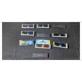 Lot of Sunglasses, Wet Wheel Machine, Jet Torch Kit, Heated Seat Cushion, and Bus Stop Sign