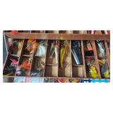 Adventurer Tackle Box Filled with Assorted Fishing Lures and Accessories