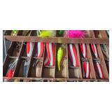 Adventurer Tackle Box Filled with Assorted Fishing Lures and Accessories