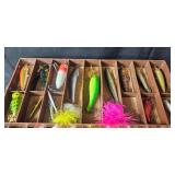 Adventurer Tackle Box Filled with Assorted Fishing Lures and Accessories