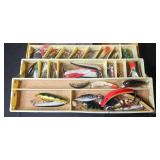 Gamefisher Fishing Tackle Box with Lures, Bobbers, and Hooks