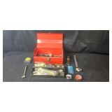Toolbox with Assorted Hand Tools and Hardware