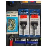 Extensive Collection of Tools and Accessories with Air Coil Hose and Rotary Tool Safety Shield