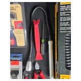 Extensive Collection of Tools and Accessories with Air Coil Hose and Rotary Tool Safety Shield
