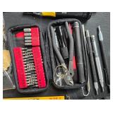Extensive Collection of Tools and Accessories with Air Coil Hose and Rotary Tool Safety Shield