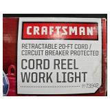 Craftsman Cord Reel Work Light with Circuit Breaker and Metal Guard