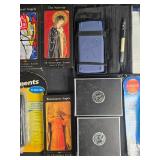 Mixed Lot of Calculators, Christmas Cards, Scratch Pads, and Gift Tags