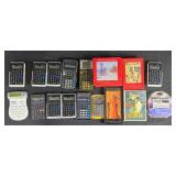 Collection of Vintage Calculators and Assorted Christmas Cards