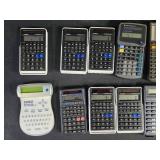 Collection of Vintage Calculators and Assorted Christmas Cards