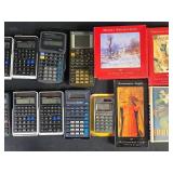 Collection of Vintage Calculators and Assorted Christmas Cards
